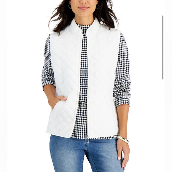 KAREN SCOTT Petite Quilted Puffer Vest, Created for Macy's ⭐️ - Picture 1 of 6